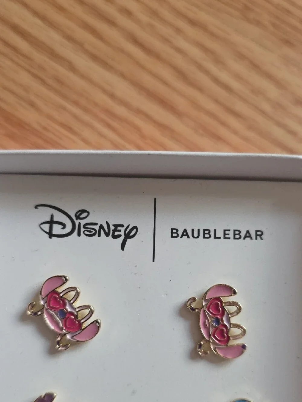 Disney X Baublebar Stitch & Angel  Heart Earring Set